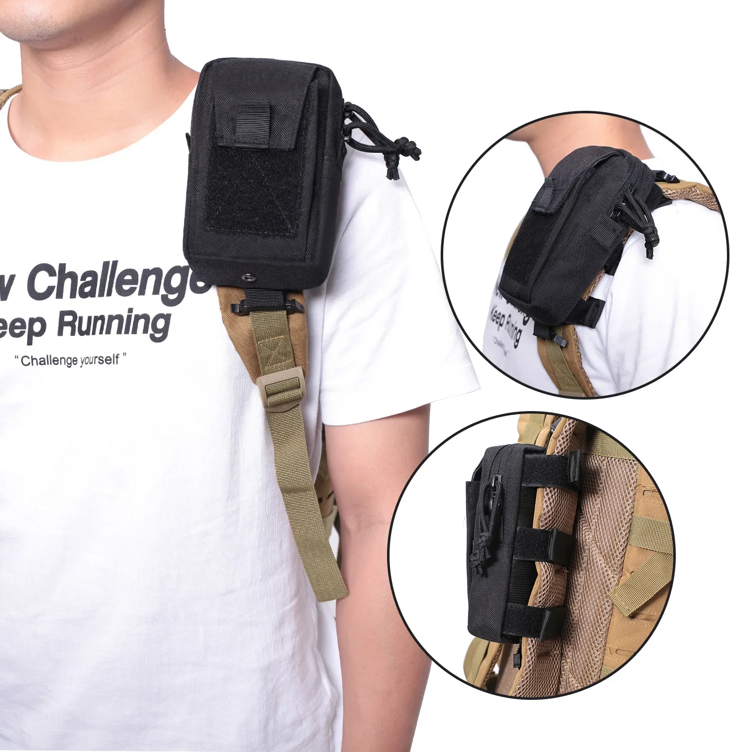 Outdoor Sport Backpack - Sacoche de ceinture Molle pour téléphone