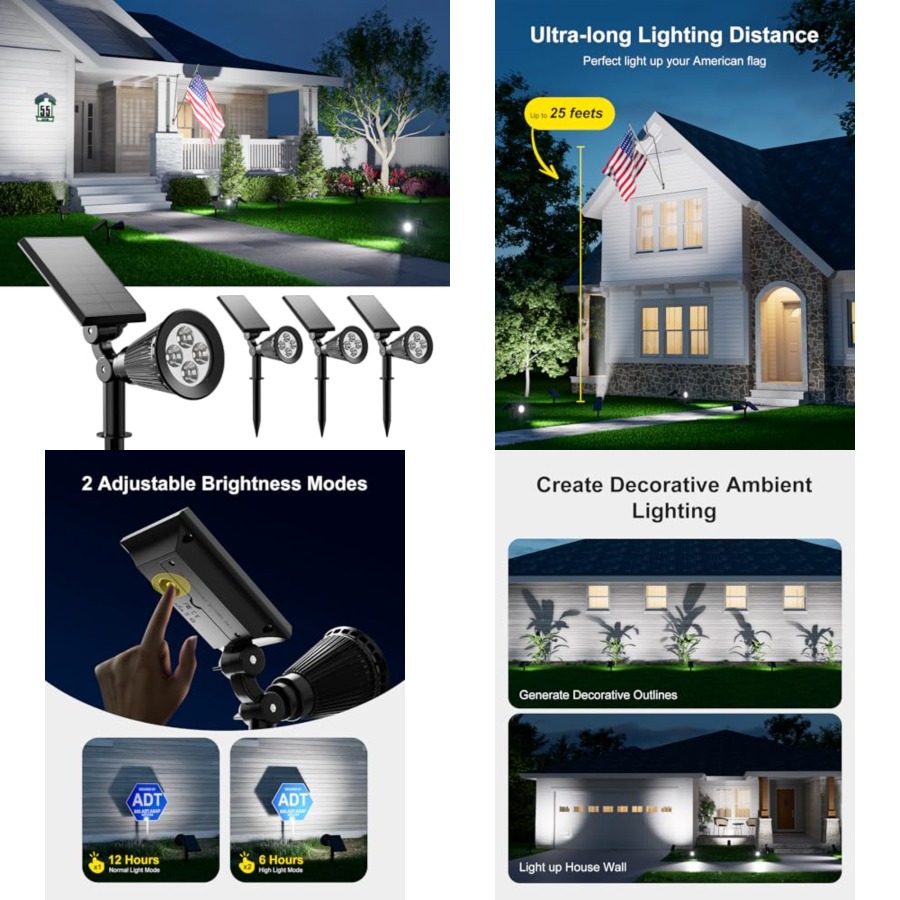 Projecteurs solaires extérieur - Outdoor Spotlight avis et prix