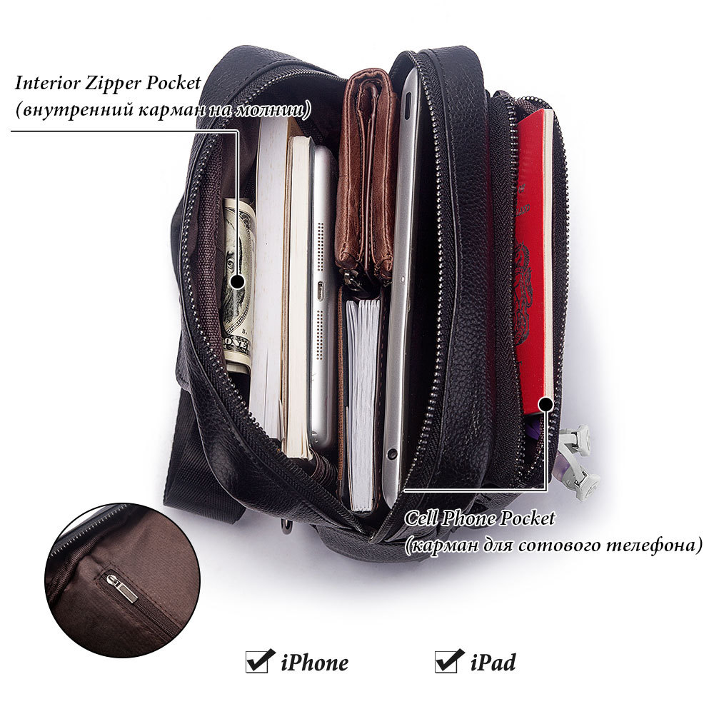 Sac de poitrine en cuir vérita - Outdoor Sport Backpack avis et prix
